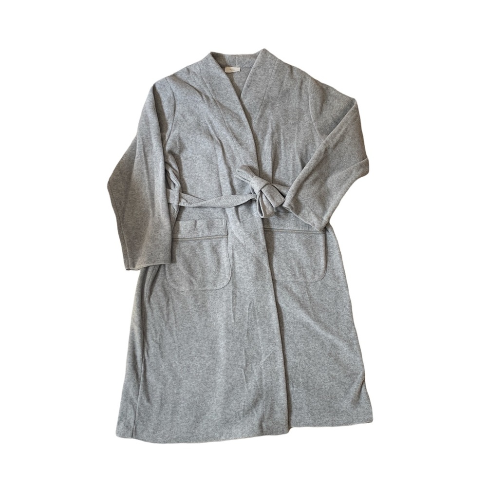 Pluto Gray Soft Womens Bathrobe Size XL